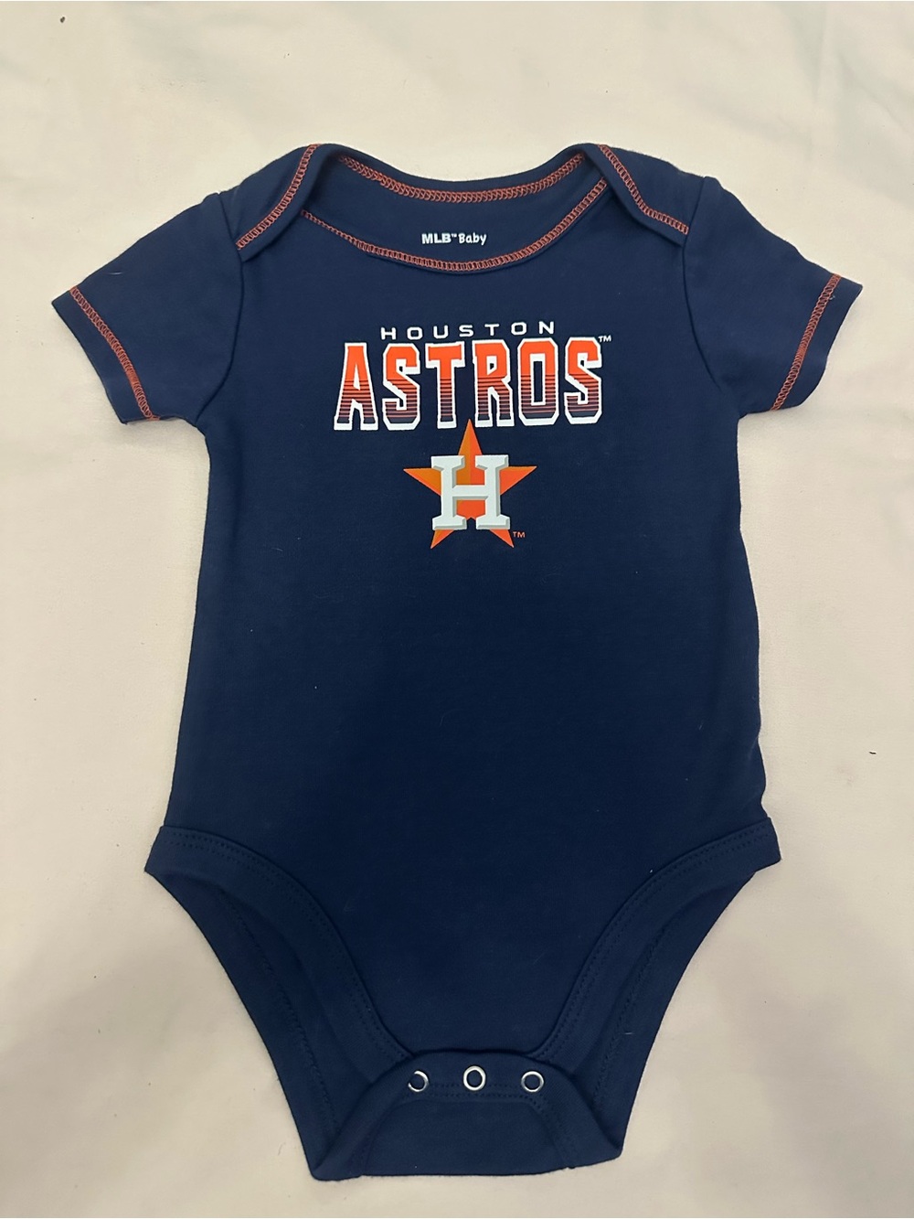 MLB Houston Astros Navy and Orange Baby Bodysuit